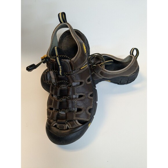 Keen Mens Sandals Sz 11 Newport  Leather Bison Brown Slip Waterproof Hiking Shoe - Picture 2 of 10